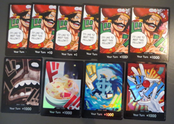 One Piece CCG Rare Super Rare DON!! Alt Art Holo Textured Promo LOT (220) - Image 3