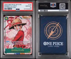 One Piece Monkey D.Luffy OP13-118 SEC Alt Art Carrying On His Will PSA 10 - Image 4
