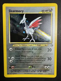 Pokemon Skarmory 13/111 Neo Genesis NM Holo Bleed Rare Card - Image 1