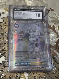 CGC 10 Digimon Card Game AncientGarurumon BT17-028 SR Tamers Select Box - Image 1
