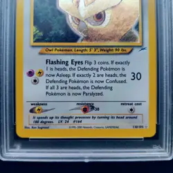 Pokemon TCG Karte - Shining Noctowl English 110/105 Neo Destiny PSA 10 Mint - Image 2