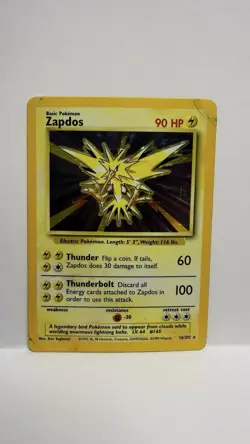 Zapdos Base Set 16/102 Holo Rare 90 HP Pokemon Card - Image 2