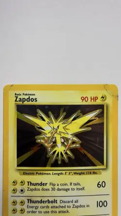 Zapdos Base Set 16/102 Holo Rare 90 HP Pokemon Card - Image 3