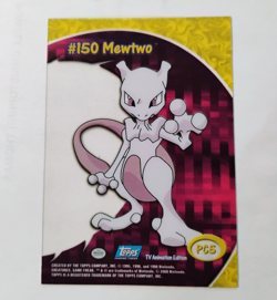 2000 Topps Pokemon #150 Mewtwo PC5 Animation Edition clear card NM - Image 2