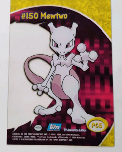 2000 Topps Pokemon #150 Mewtwo PC5 Animation Edition clear card NM - Image 3