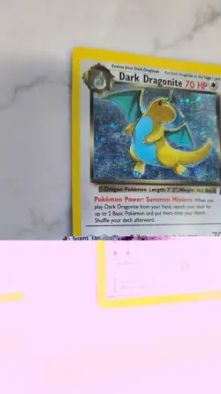 Pokemon 2000 WOTC Team Rocket Dark Dragonite Holo Card 5/82 - Image 2
