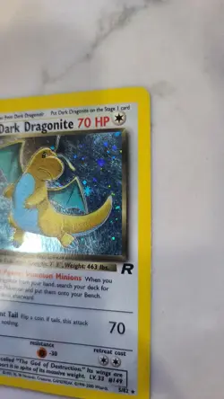 Pokemon 2000 WOTC Team Rocket Dark Dragonite Holo Card 5/82 - Image 3