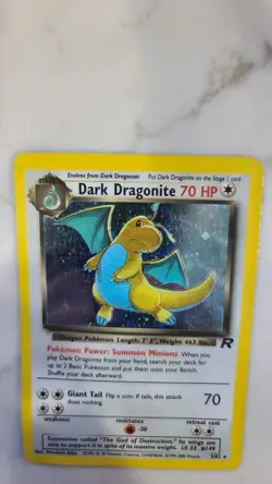 Pokemon 2000 WOTC Team Rocket Dark Dragonite Holo Card 5/82 - Image 4