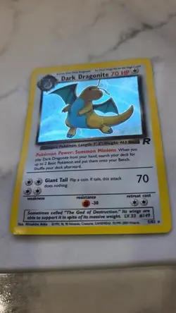 Pokemon 2000 WOTC Team Rocket Dark Dragonite Holo Card 5/82 - Image 5