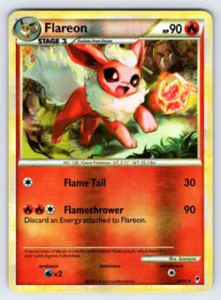 Flareon 44/95 2011 HGSS Call of Legends Pokemon Card Reverse Holo Rare - Mp/Hp - Image 1