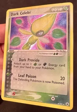 Dark Celebi 4/101 2004 EX Hidden Legends Pokemon Card Nintendo Holo Rare - Lp/Mp - Image 2