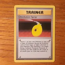 Pokemon Card Devolution Spray Base Set Rare 72/102 Lightly Played - Image 1