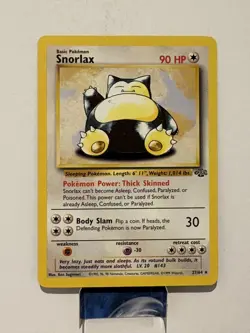 Snorlax 27/64 - NON-HOLO RARE - Jungle - VINTAGE WOTC POKEMON CARD - LP - Image 1