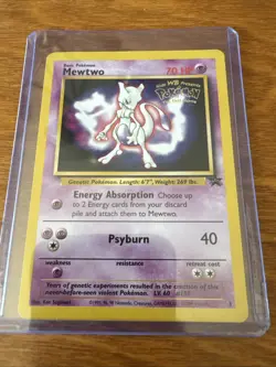 Pokemon Mewtwo Card BLACK STAR PROMO Set #3 Movie WB Stamped! - Image 1