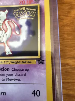 Pokemon Mewtwo Card BLACK STAR PROMO Set #3 Movie WB Stamped! - Image 2