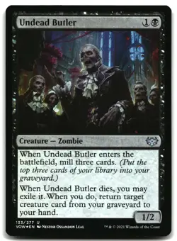 MTG Undead Butler FOIL U Innistrad: Crimson Vow 133 LP - Image 1