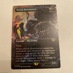 1x Orcish Bowmasters FOIL BORDERLESS NM - Lord of the Rings Magic MTG NM - Image 1