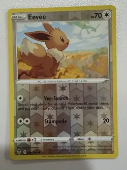 Eevee Common SWSH07: Evolving Skies 125/203 NM Reverse Holo - Image 1