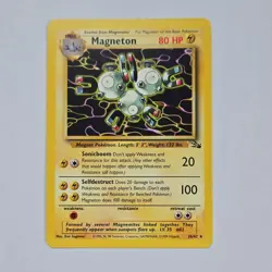 Pokemon TCG Magneton Fossil 26/62 Unlimited Rare Regular 80 HP Card - Image 1