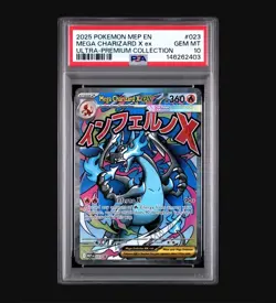 2025 POKEMON MEP ULTRA-PREMIUM COLLECTION PROMO #023 MEGA CHARIZARD X EX PSA 10 - Image 1