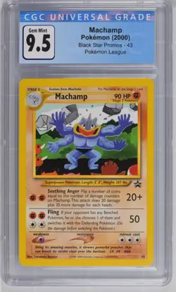 Machamp PokeMon League Black Star Promos 43 NM CGC GEM MINT 10 - Image 1
