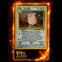 Clefable Base Set 2 5/130 Holo Rare 70 HP Stage 1 Pokemon Card - Image 1