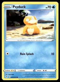 Psyduck 24/203 Pokemon Card Evolving Skies Common 70 HP Near Mint VD - Image 1