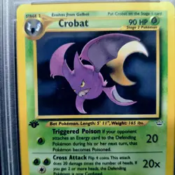 Pokemon Crobat Neo Revelation 1st Edition Holo Rare 4/64 PSA 10 Gem Mint - Image 2