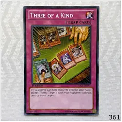 Three of a Kind - SDCR-EN031 - Common 1st Edition Yugioh - Image 1
