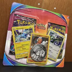Pokemon 2 Pack Blister Fusion Strike 3 Promo Cards & Coin Forces of Nature Trio 820650808982 - Image 3