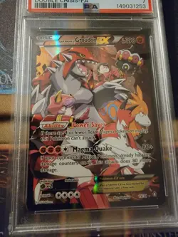 Pokemon 2015 Team Magma's Groudon EX 15/34 Double Crisis Full Art Holo PSA 7 - Image 3