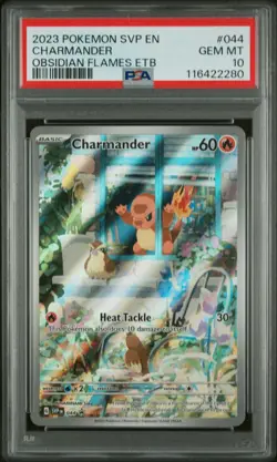 2023 POKEMON SVP EN-SV BLACK STAR PROMO #044 CHARMANDER PSA 10 - Image 1