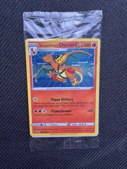 Special Delivery Charizard SWSH075 Pokemon Center Promo Sealed GALAXY SWIRL - Image 1