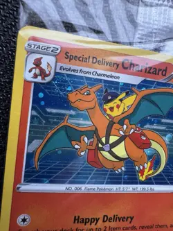 Special Delivery Charizard SWSH075 Pokemon Center Promo Sealed GALAXY SWIRL - Image 2