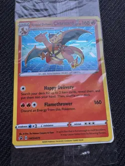 Special Delivery Charizard SWSH075 Pokemon Center Promo Sealed GALAXY SWIRL - Image 3