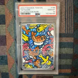 2024 Pokemon Twilight Masquerade Tatsugiri 186/167 Illustration Rare PSA 10 - Image 1
