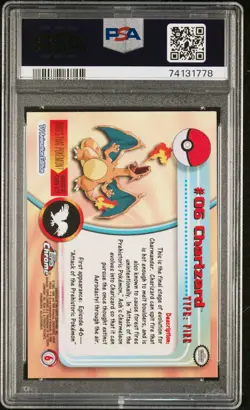 2000 TOPPS CHROME POKEMON T.V. #6 CHARIZARD PSA 10 - Image 2