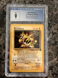 Pokemon Electabuzz Black Star Promo #2 CGC 9 1999 Wizards Movie Promo - Image 1