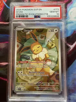 Pokemon 2025 Eevee 173 Black Star Promo Prismatic Evolutions ETB GEM MINT PSA 10 - Image 1
