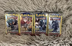 Pokemon TCG - Burning Shadows - 4 Mini Booster Packs (Full Artwork Set) - Sealed - Image 1