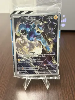 Pokemon Center Exclusive Thundurus Scarlet & Violet Promo Holo Sealed PC Stamp - Image 1