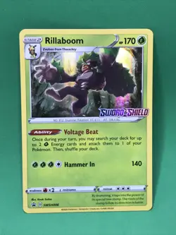 Rillaboom Holo - Pokemon TCG Sword & Shield Base Prerelease SWSH006 NM+ - Image 1