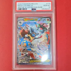 Pokemon Mega Lucario EX 179/132 Special Illustration Rare Holo PSA 10 - Image 1