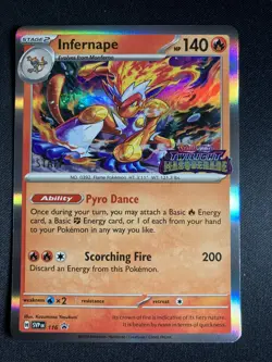 Infernape Pokemon SVP Promo 116 (Prerelease) [Staff] NM - Image 1
