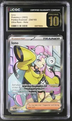 PRISTINE CGC 10 IONO PALDEA EVOLVED SCARLET & VIOLET TRAINER POKEMON - Image 1