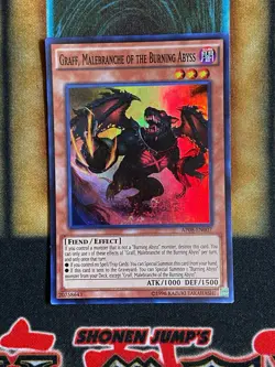Yugioh Graff, Malebranche Of The Burning Abyss AP08-EN007 Super Rare LP - Image 1