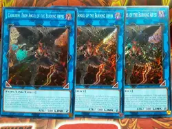 Yugioh Cherubini, Ebon Angel of the Burning Abyss X3 Secret RA01-EN042 Playset - Image 1