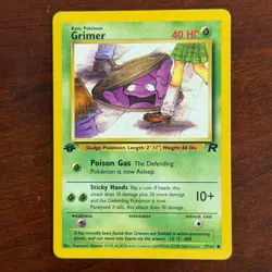 1st Edition Grimer 57/82 Common Team Rocket Pokemon Card - Image 1