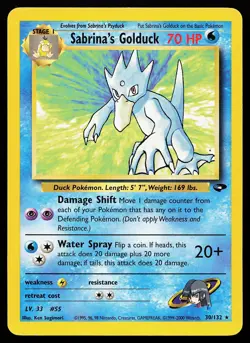 Sabrina's Golduck 30/132 Rare Gym Challenge Pokemon Card - Image 1