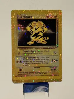 Electabuzz 20/102 Prism Vintage Pokemon Card Base Set Golden Sticker Card Retro - Image 1